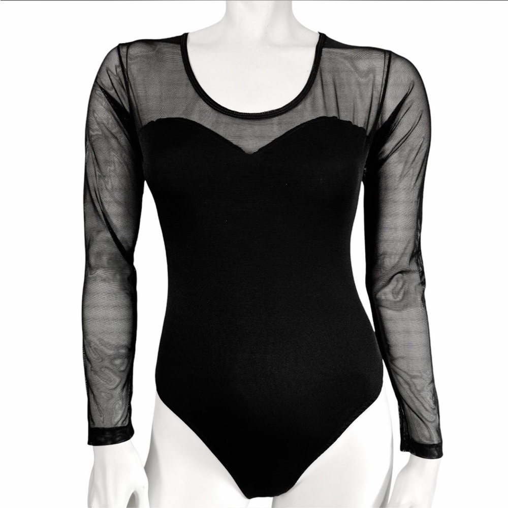 Vintage Black Mesh Bodysuit
